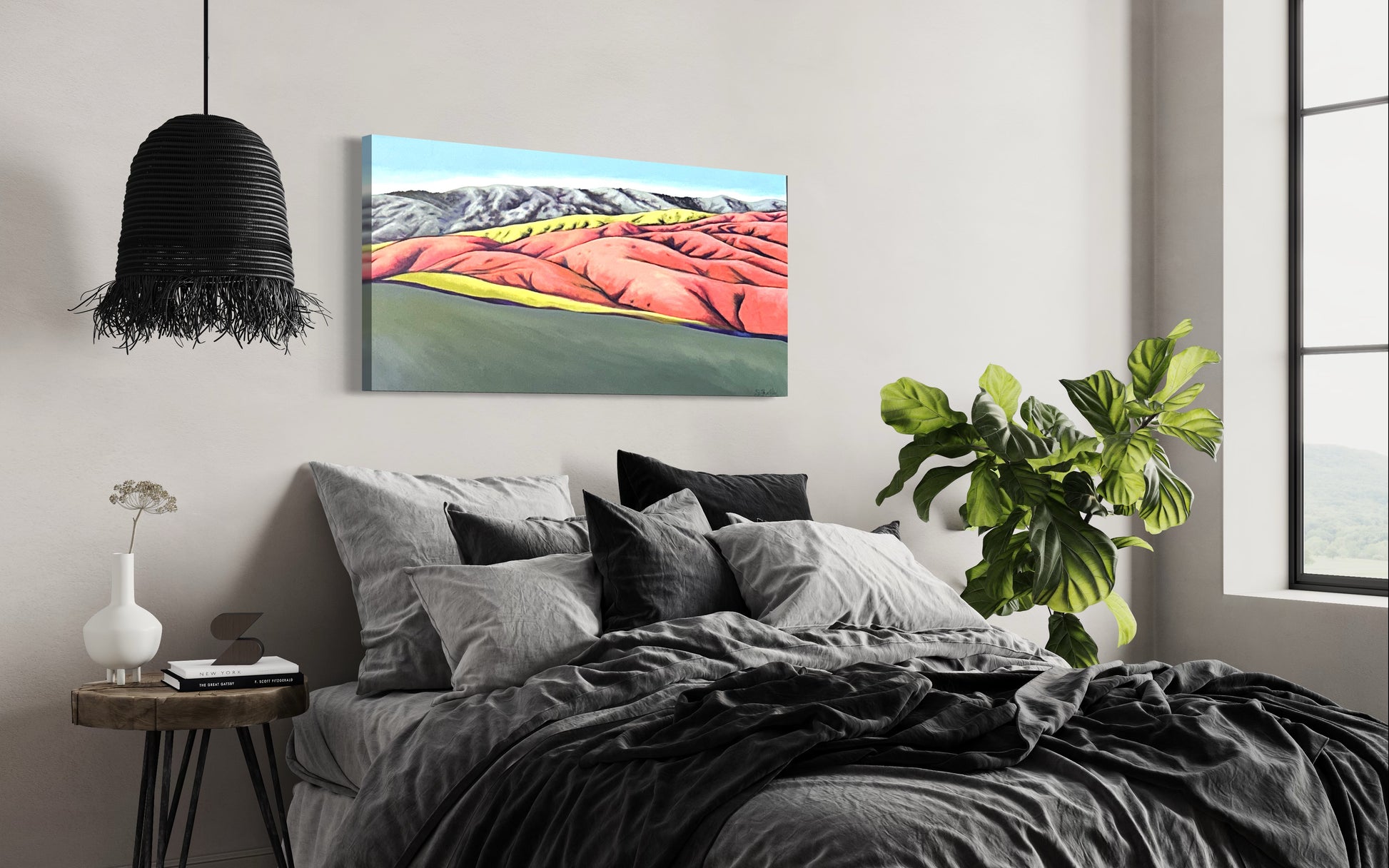 Original acrylic painting on canvas of the foothills from Table Rock in Boise, Idaho. 